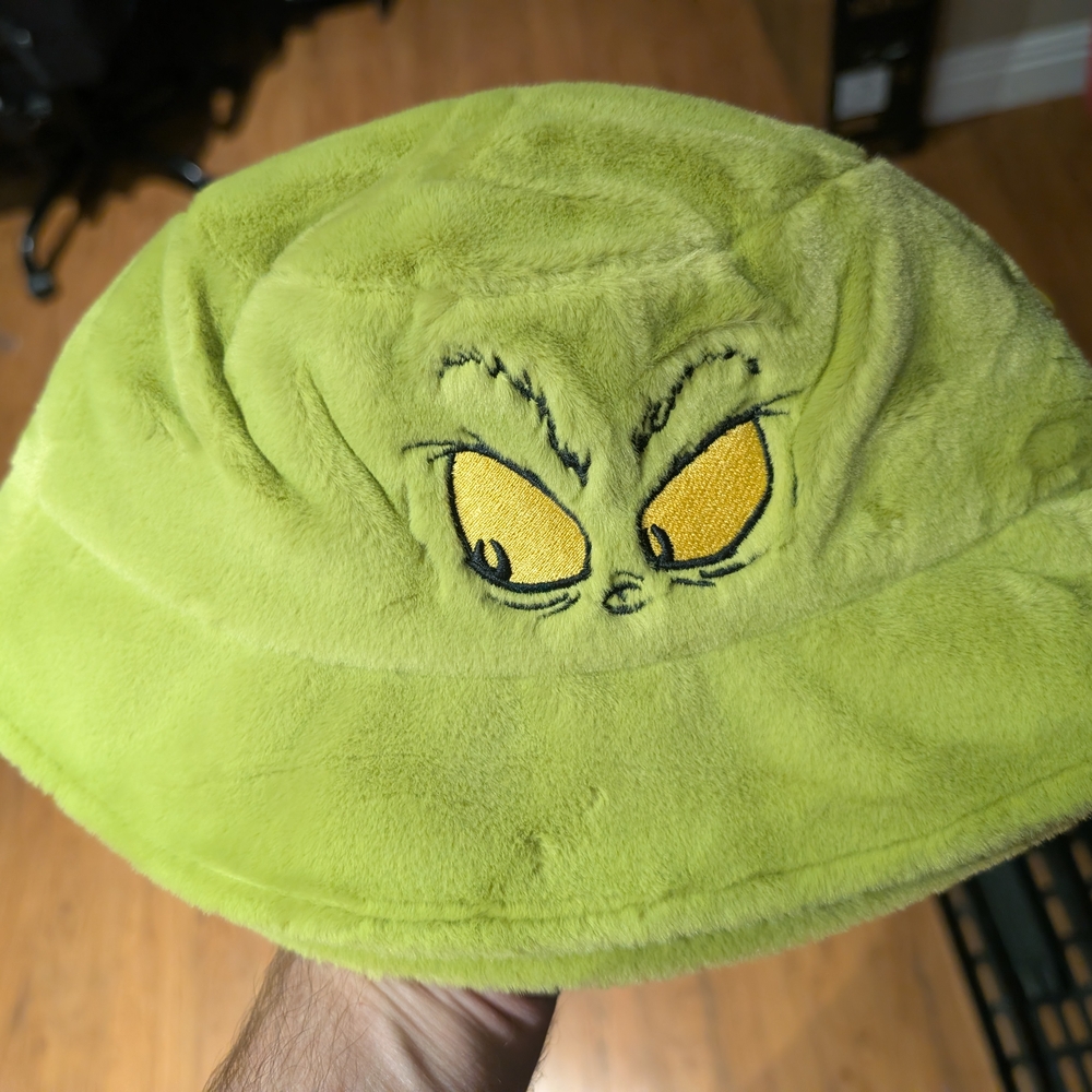 Green Grinch Plush Bucket Hat